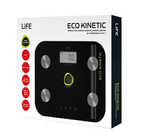 ΖΥΓΑΡΙΑ ΜΠΑΝΙΟΥ ΨΗΦΙΑΚΗ ECO KINETIC Battery-free ΣΕ ΜΑΥΡΟ ΧΡΩΜΑ 6 ΣΕ 1
