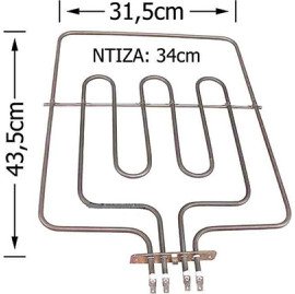 ΑΝΤΙΣΤΑΣΗ ΑΝΩ ΜΕΡΟΣ ΦΟΥΡΝΟΥ ΚΟΥΖΙΝΑΣ 3000W (1000 + 2000W) ELCO ΣΤΕΝΗ 2433137103