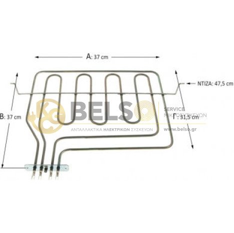 ΑΝΤΙΣΤΑΣΗ ΑΝΩ ΜΕΡΟΣ ΚΟΥΖΙΝΑΣ 3000W (1000 + 2000W) ARCELIK BEKO SCHAUB LORENZ 