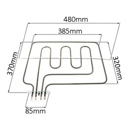 ΑΝΤΙΣΤΑΣΗ ΑΝΩ ΜΕΡΟΣ ΦΟΥΡΝΟΥ ΚΟΥΖΙΝΑΣ ELCO 2700W (1700W+1000W) 203502200000 20350210000