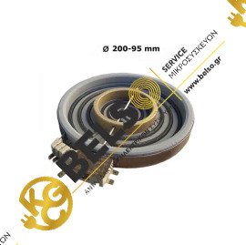 ΕΣΤΙΑ ΚΟΥΖΙΝΑΣ ΚΕΡΑΜΙΚΗΣ II (ΔΙΠΛΗ) Φ20/9.5MM 1700/650W 5 ΕΠΑΦΕΣ EGO BOSCH NEFF SIEMENS 10.78221.004 00096031 