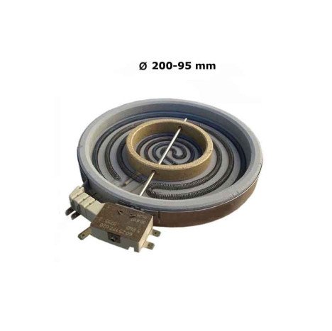 ΕΣΤΙΑ ΚΟΥΖΙΝΑΣ ΚΕΡΑΜΙΚΗΣ II (ΔΙΠΛΗ) Φ20/9.5MM 1700/650W 5 ΕΠΑΦΕΣ EGO BOSCH NEFF SIEMENS 10.78221.004 00096031 