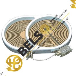 ΕΣΤΙΑ ΚΟΥΖΙΝΑΣ ΚΕΡΑΜΙΚΗΣ II (ΔΙΠΛΗ) ΟΒΑΛ 285mm*Φ190mm 2400W 5 ΕΠΑΦΕΣ INDESIT ARISTON WHIRLPOOL BOSCH 00278617 482000028317 10.57411.604