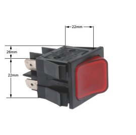 ΔΙΑΚΟΠΤΗΣ ON-OFF I ΜΕΓΑΛΟΣ (4 ΕΠΑΦΕΣ) ΜΕ ΦΩΣ ΚΟΚΚΙΝΟΣ ΕΠΑΝΑΦΟΡΑΣ 