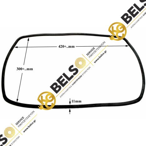 ΦΛΑΝΤΖΑ ΣΤΕΓΑΝΟΠΟΙΗΣΗΣ ΠΟΡΤΑΣ ΚΟΥΖΙΝΑΣ ΜΕ 4 ΓΑΝΤΖΟΥΣ 42X29,5 BOSCH SIEMENS PITSOS TEKA