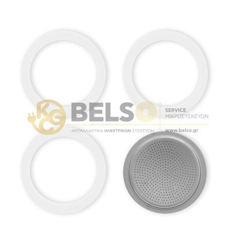 ΦΙΛΤΡΟ ΚΑΦΕΤΙΕΡΑΣ ΚΑΙ ΣΕΤ ΦΛΑΝΤΖΕΣ (3ΤΕΜ) ESPRESSO BIALETTI No2 2cup ORIGINAL