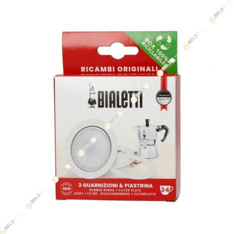 ΦΙΛΤΡΟ ΚΑΦΕΤΙΕΡΑΣ ΚΑΙ ΣΕΤ ΦΛΑΝΤΖΕΣ (3ΤΕΜ) ESPRESSO BIALETTI No3 & No4 3/4cup ORIGINAL