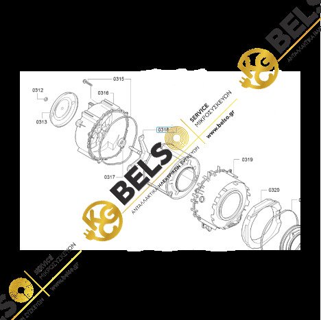 ΑΞΟΝΑΣ ΤΥΜΠΑΝΟΥ ΠΛΥΝΤΗΡΙΟΥ ΡΟΥΧΩΝ BOSCH SIEMENS PITSOS 8001173797 00775974