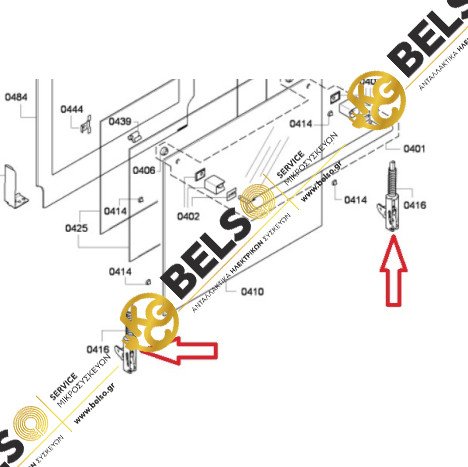 ΜΕΝΤΕΣΕΣ ΠΟΡΤΑΣ ΦΟΥΡΝΟΥ ΚΟΥΖΙΝΑΣ SIEMENS BOSCH 00490748 ORIGINAL