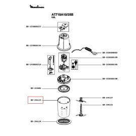 ΜΠΩΛ MULTI MOULINEX XXL 0.8L AT718A SS-194123 ORIGINAL