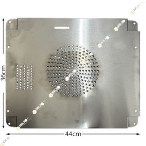 ΚΑΛΥΜΜΑ (ΠΛΑΤΗ) ΑΝΕΜΙΣΤΗΡΑ ΑΕΡΟΘΕΡΜΗΣ ΦΟΥΡΝΟΥ 440mmx360mm ΤΥΠΟΥ MIELE INOX 10524740 7821250 10524750 