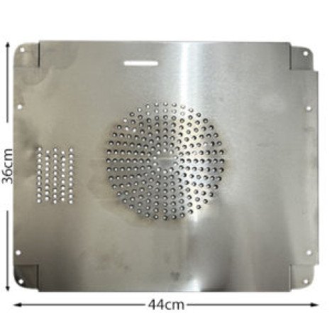 ΚΑΛΥΜΜΑ (ΠΛΑΤΗ) ΑΝΕΜΙΣΤΗΡΑ ΑΕΡΟΘΕΡΜΗΣ ΦΟΥΡΝΟΥ 440mmx360mm ΤΥΠΟΥ MIELE INOX 10524740 7821250 10524750 