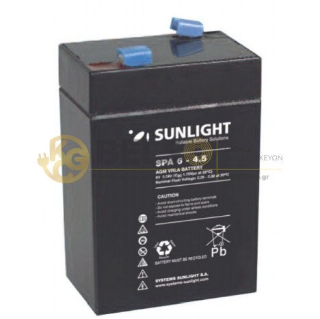 ΜΠΑΤΑΡΙΑ Sunlight Μολύβδου 6V 4.5A