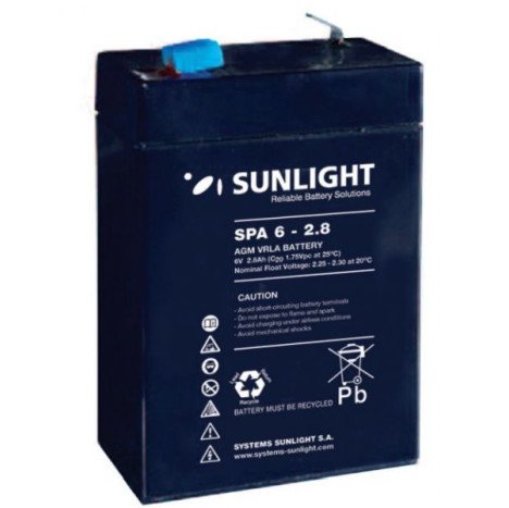 ΜΠΑΤΑΡΙΑ Sunlight Μολύβδου 6V 2.8A