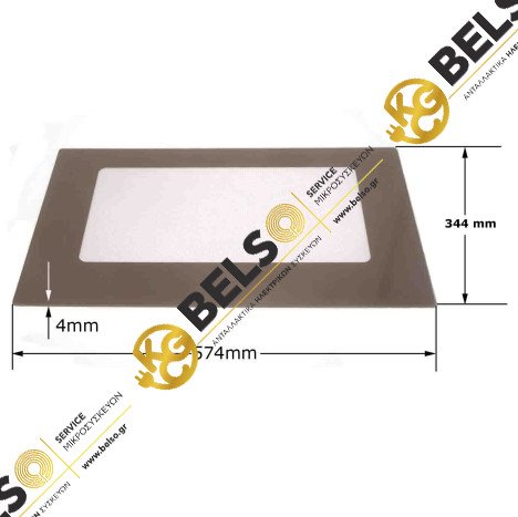 ΚΡΥΣΤΑΛΛΟ (ΤΖΑΜΙ) ΚΟΥΖΙΝΑΣ ΕΞΩΤΕΡΙΚΟ PITSOS ΚΑΦΕ 340mm*575mm 00207774 00208550