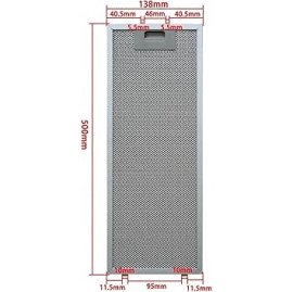 ΦΙΛΤΡΟ ΑΠΟΡΡΟΦΗΤΗΡΑ ΜΕΤΑΛΛΙΚΟ TEKA ARCELIK BEKO 61874022 500mmx137mm