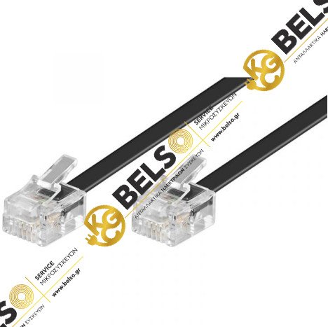 ΚΑΛΩΔΙΟ ΤΗΛΕΦΩΝΟΥ ΠΡΟΕΚΤΑΣΗ ΜΑΥΡΟ 6p4c 15m