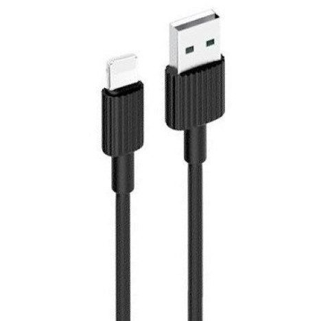 ΚΑΛΩΔΙΟ ΤΑΧΕΙΑΣ ΦΟΡΤΙΣΗΣ USB ΣΕ LIGHTNING ΣΕ ΜΑΥΡΟ ΧΡΩΜΑ 1m