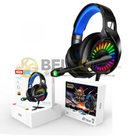 ΕΝΣΥΡΜΑΤΑ ΑΚΟΥΣΤΙΚΑ ΜΕ ΜΙΚΡΟΦΩΝΟ GAMING 3D ΜΕ LED RGB ΜΕ 2ΠΛΟ ΒΥΣΜΑ ΣΥΝΔΕΣΗΣ ΚΑΡΦΙ 3,5mm & USB 2.0